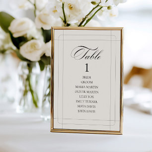 Elegant Vintage Classic Light Grey Table Number