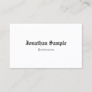 Elegant Vintage Classic Look Old English Text Cool Business Card