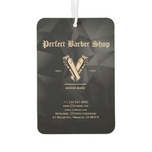 Elegant Vintage Clippers Barber Shop Professional Car Air Freshener