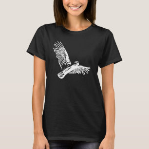 Elegant Vintage Cockatoo Parrot In Flight Fan T-Shirt