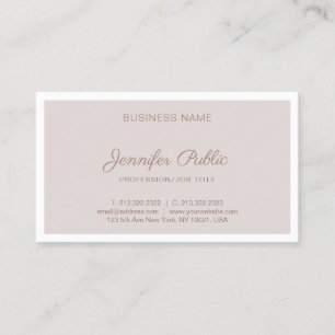 Elegant Vintage Colour Professional Simple Plain Business Card