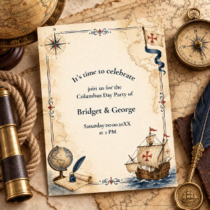 Elegant Vintage Columbus Day Holiday Party