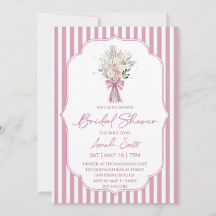 Elegant Vintage Coquette Floral Bridal shower Invitation