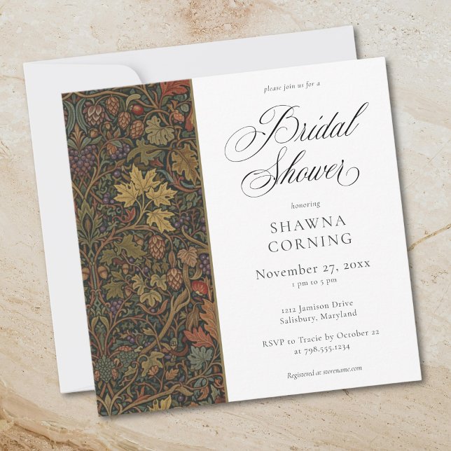 Elegant Vintage Cottage Botanical Fall Shower Invitation (Elegant Vintage Cottage Botanical Fall Shower Invitation)