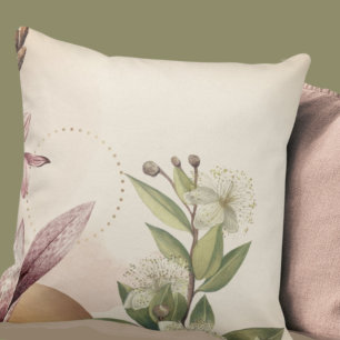 Elegant Vintage Cottagecore Myrtle   Creamy Ivory Cushion