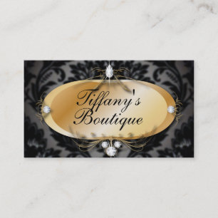 Elegant Vintage Damask Fashion Business Cards