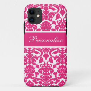 Elegant Vintage Damask Pattern Personalised iPhone 11 Case