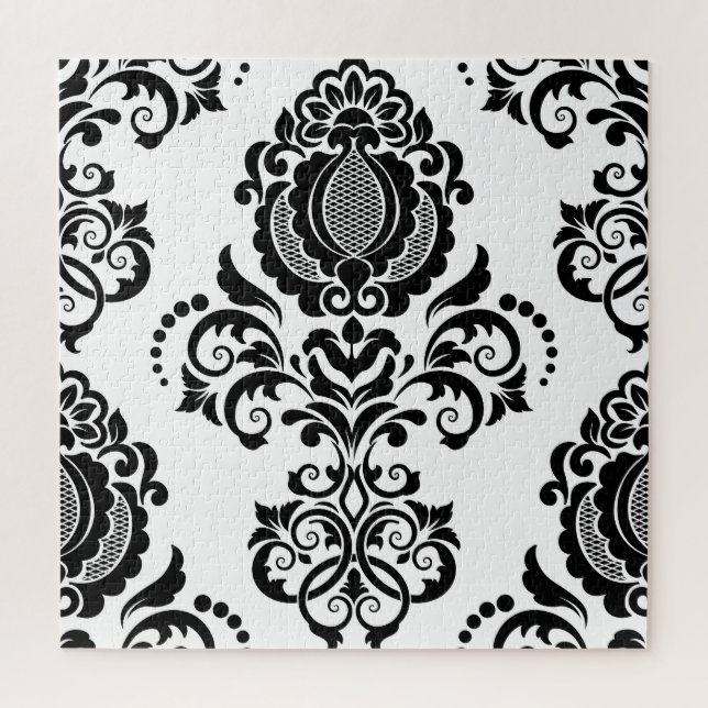 Elegant Vintage Damask Seamless Texture Jigsaw Puzzle (Vertical)