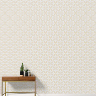 Elegant Vintage Delicate Beige Grey Damask Wallpaper