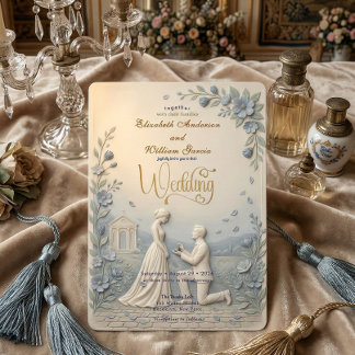 Elegant Vintage Effect Wedding Invitation