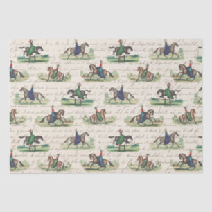 Elegant Vintage English Country Horse Lady Riders Tissue Paper