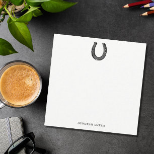 Elegant Vintage Equestrian Horseshoe Name Card
