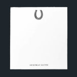 Elegant Vintage Equestrian Horseshoe Name  Notepad<br><div class="desc">Elegant Vintage Equestrian Horseshoe Name Notepad,  your personalised Equestrian Stationery. Also a great equestrian gift.</div>