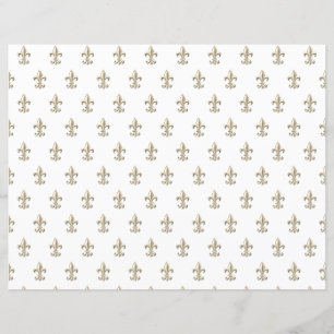 Elegant Vintage Fleur de Lis Decoupage Paper