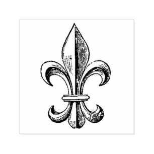 Elegant Vintage Fleur de Lis Self-inking Stamp