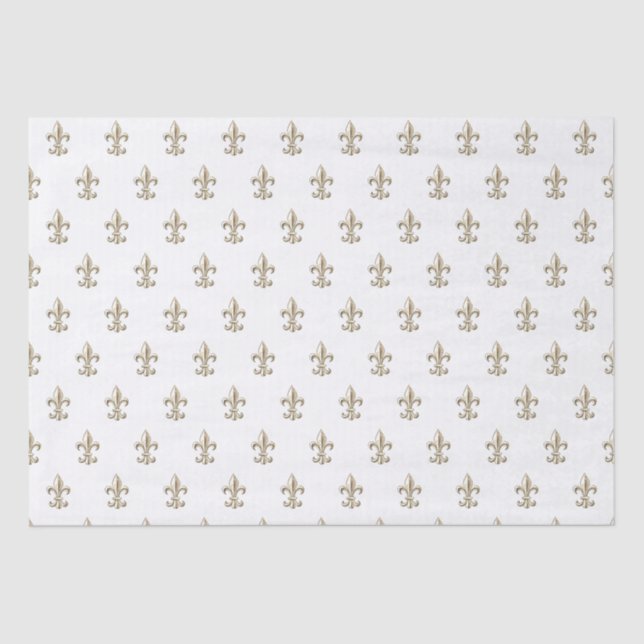 Elegant Vintage Fleur de Lis Tissue Paper (Front)