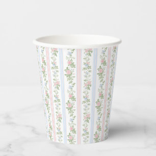 Elegant Vintage Floral Baby shower Paper Cups