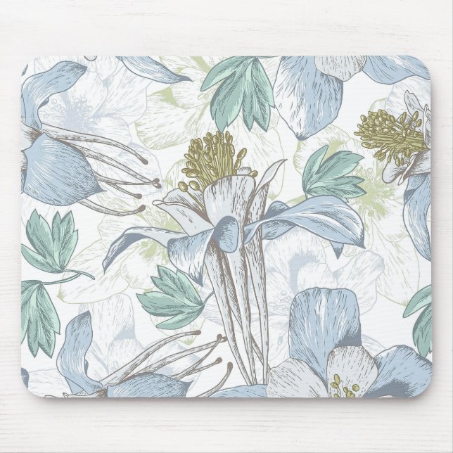 Elegant Vintage Floral Background | Mouse Pad (Front)