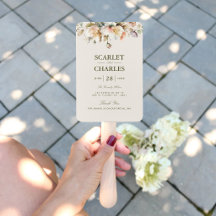 Elegant Vintage Floral Botanical Wedding Program