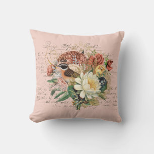 Elegant Vintage Floral Cushion