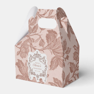 Elegant Vintage Floral Custom Text Bridal Shower Favour Box