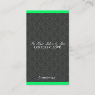 Elegant Vintage Floral Damask Professional Business Card