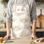 Elegant Vintage Floral Hair Stylist Apron<br><div class="desc">This elegant design features a soft vintage floral pattern paired with a refined ornamental frame, creating a timeless and feminine aesthetic. Delicate blush roses, subtle greenery, and classic botanical details give the design a romantic, boutique-inspired look that feels both professional and stylish. The soft neutral palette and elegant typography make...</div>