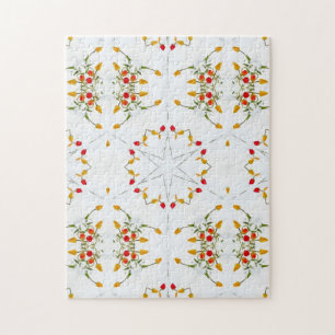 Elegant Vintage Floral Jigsaw Puzzle