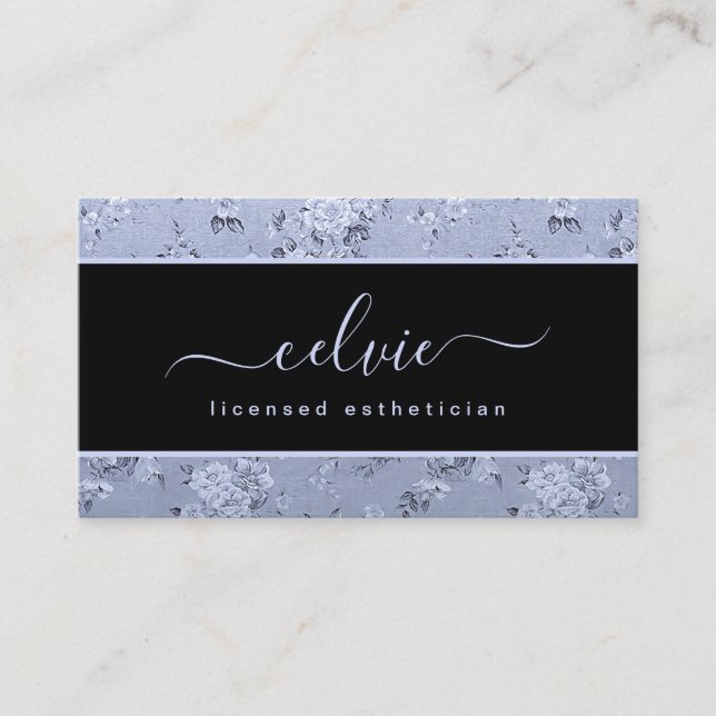 Elegant Vintage Floral Lavender | Business Card (Front)