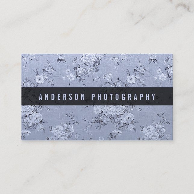 Elegant Vintage Floral Lavender | Business Card (Front)