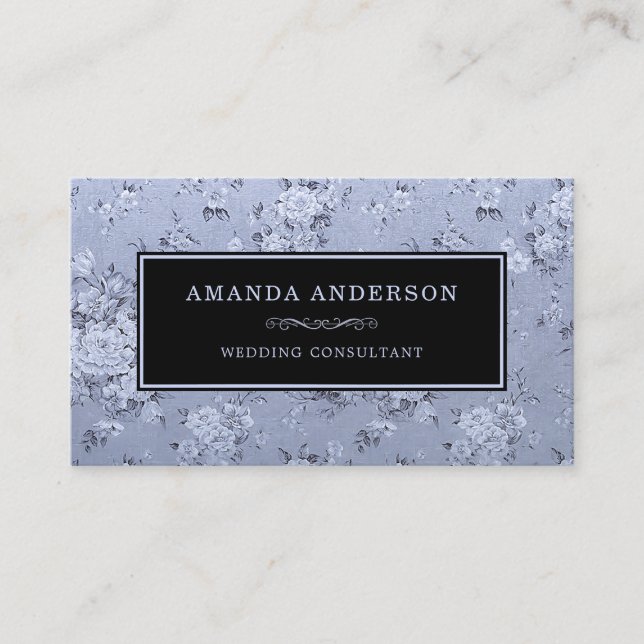 Elegant Vintage Floral Lavender | Business Card (Front)