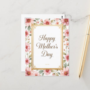Elegant Vintage Floral Mothers Day Mum Postcard