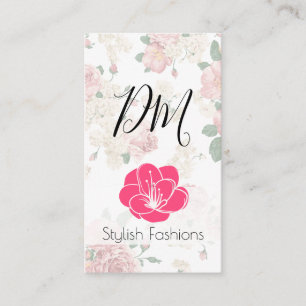 Elegant Vintage Floral Pattern Business Card