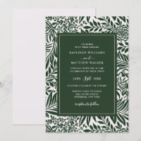 Elegant Vintage Floral Pattern | Green Wedding