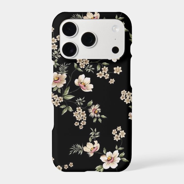 Elegant Vintage Floral Pattern iPhone Case  (Back)