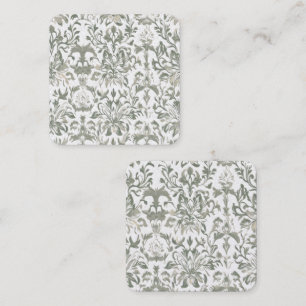 Elegant Vintage Floral Pattern Square Business Card