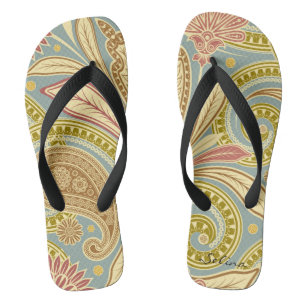 Elegant Vintage Floral Personalised Pattern Jandals