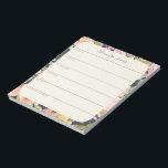 Elegant Vintage Floral Personalised Weekly Planner Notepad<br><div class="desc">A stylish personalised weekly planner notepad with an elegant vintage boho floral pattern in navy blue.</div>