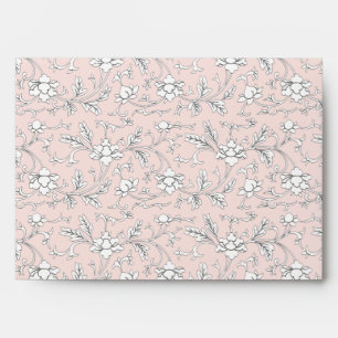 Elegant Vintage Floral Pink Chinoiserie Envelope