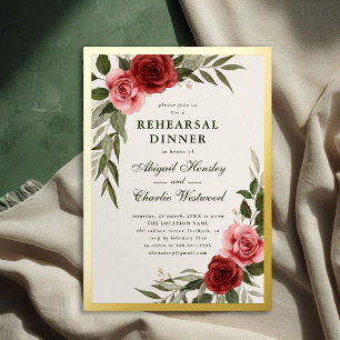 Elegant Vintage Floral Rehearsal Dinner