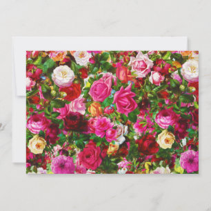 Elegant Vintage Floral Rose Garden Blossom Announcement