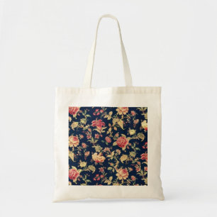 Elegant Vintage Floral Rose Pattern Tote