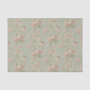 Elegant Vintage Floral Rose Tissue Paper