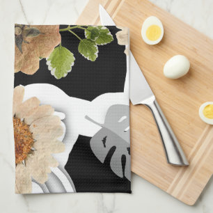 Elegant Vintage Floral Tea Towel
