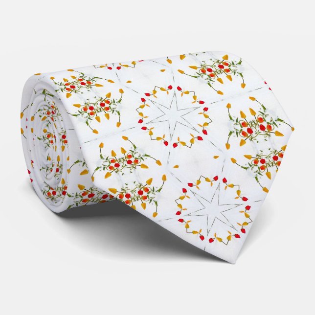 Elegant Vintage Floral Tie (Rolled)
