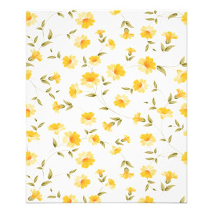 Elegant Vintage Floral Wallpaper Poster