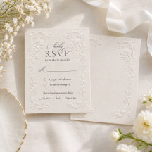 Elegant Vintage Floral Wedding Embossed Style