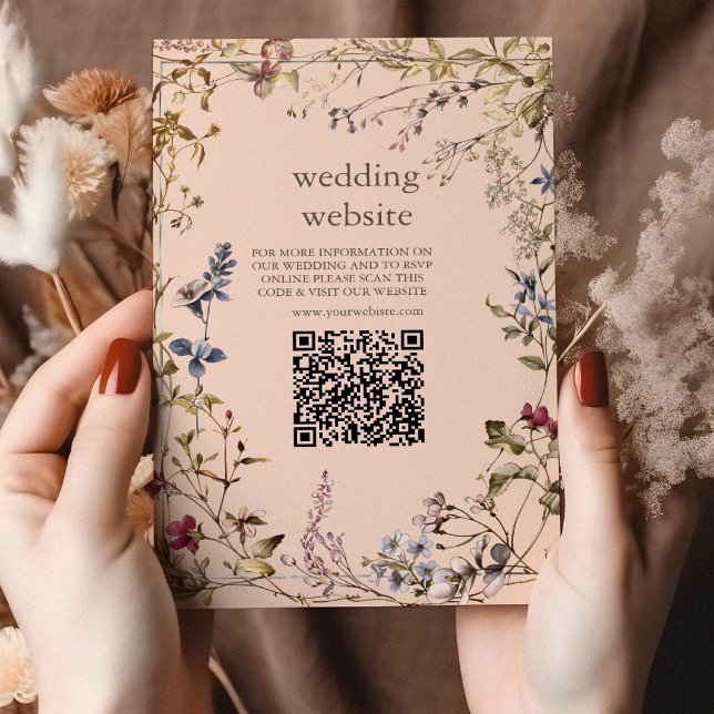 Elegant Vintage Floral Wedding Enclosure Card (Creator Uploaded)