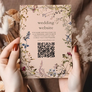 Elegant Vintage Floral Wedding Enclosure Card