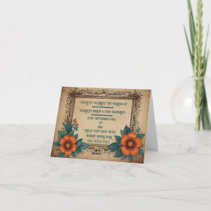 Elegant Vintage Floral Wedding Invitation Design